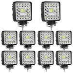 10-Pack 4" 123W Square LED Work Lights Pods