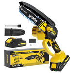 6" 21V Cordless Lightweight Mini Chainsaw W/ Battery & Charger