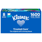 24 Boxes Of Kleenex Trusted Care Facial Tissues, 1600 Total Tissues