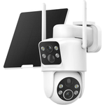Tkenpro Wireless Outdoor 2K Dual Lens Solar Security Camera