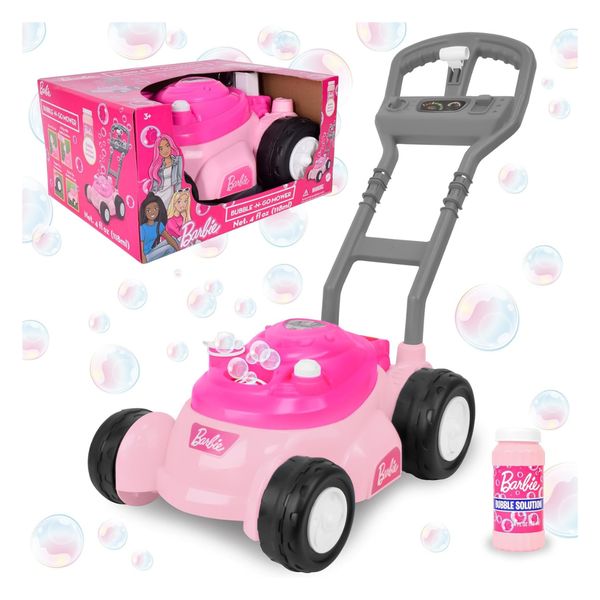 Barbie Bubble Lawn Mower For Toddlers W/ Bubble Solution
