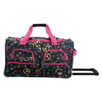 Rockland 22" Rolling Duffel Bag (Peace)