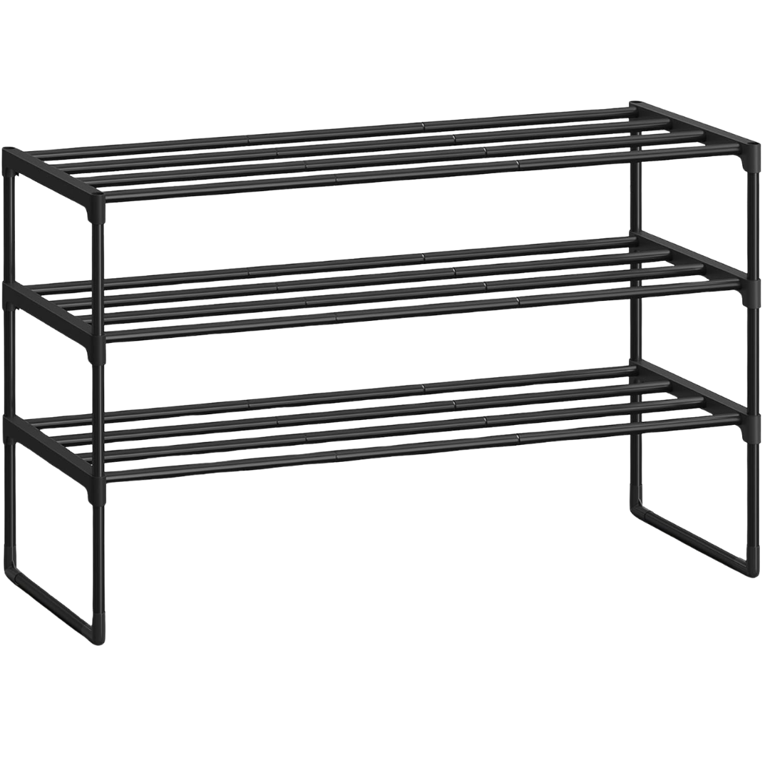 Songmics 3-Tier Stackable Shoe Rack For 16-20 Pairs