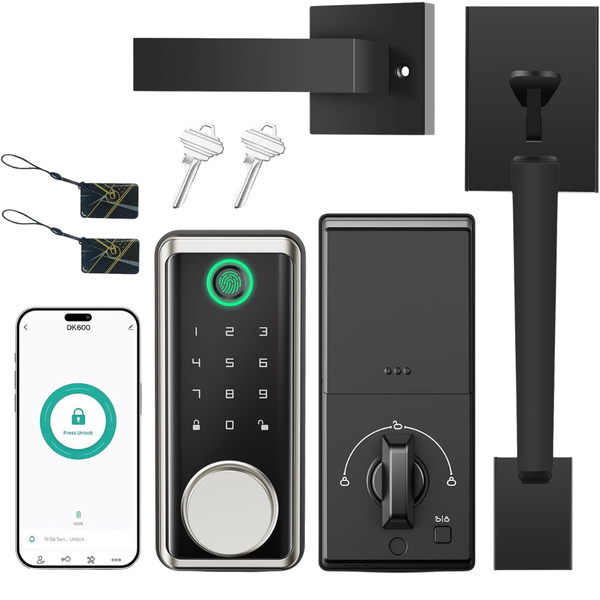 Alexa Compatible Keyless Entry Smart Door Lock With Handle Set