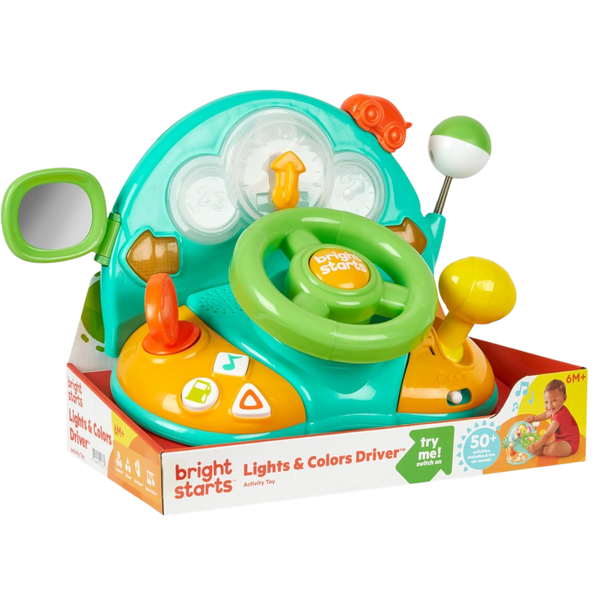 Bright Starts Driver Steering Wheel Toy With Car Sounds
