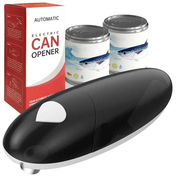 Automatic Electric Can Opener With Non-Slip Design (Black)
