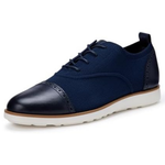 Amazon Essentials Men's Oxford Brogue Knit Dress Sneakers