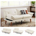 70" Linsy Home 3-in-1 Convertible Chenille Futon Couch