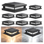 6-Pack Bosceos 2 Modes 16LEDs Bright Solar Post Cap Lights