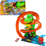Hot Wheels City T-Rex Blaze Battle Playset & 1:64 Scale Die-Cast Car