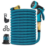 50ft Flexible Lightweight Water Hose With Spray Nozzle