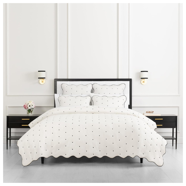Kate Spade New York Scalloped Edge 3-Piece Full/Queen Quilt Bedding Set