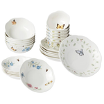 24-Piece Lenox Butterfly Meadow Porcelain Bowl Set