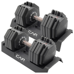 Pair Of CAP Barbell Adjustable 55 lb Dumbbells W/ Copper Handle