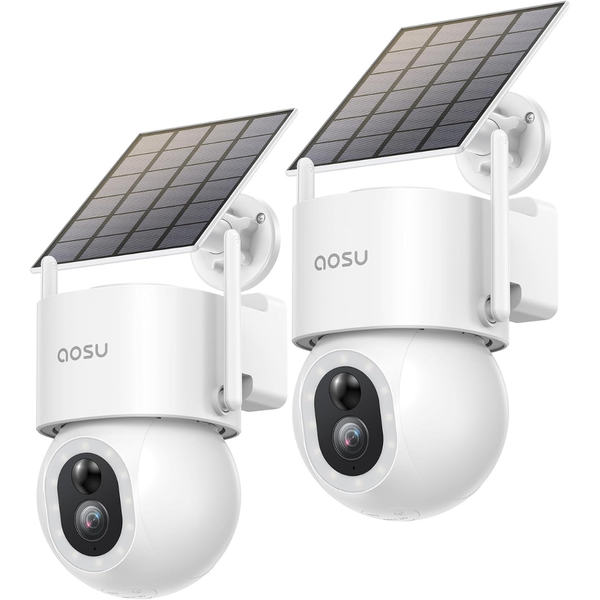 AOSU 3K 5.0-MP Wi-Fi Outdoor AI-Smart Solar Security Camera