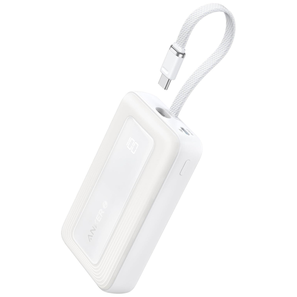 10000mAh 30W Anker Portable Power Bank W/  Built-in USB-C Cable