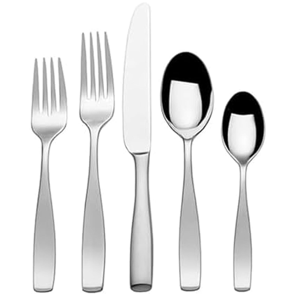 65-Piece Mikasa Satin Loft 18/10 Stainless Steel Flatware Set