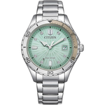 Citizen Women's Eco-Drive Crystal Weekender Silver-Tone Watch