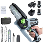 Workpro Mini 6.3" Cordless Electric Compact Chainsaw With 2 Batteries