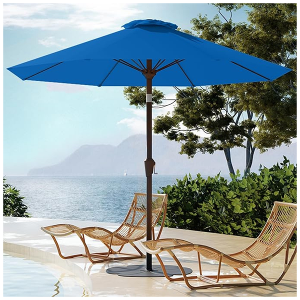 9FT PatioKingdom Auto-Tilt Outdoor Patio Umbrella