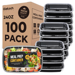 100-Pack 24oz Meal Prep Containers With Lids Microwave