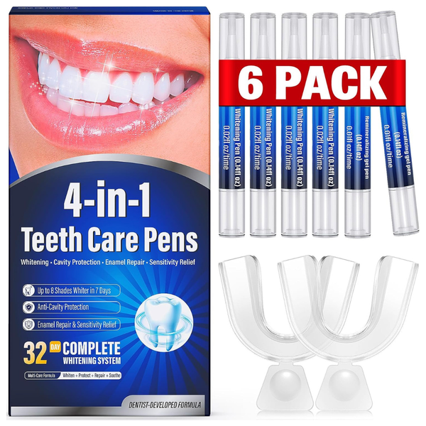 6-Pack 4-in-1 Teeth Whitening Pen Kit