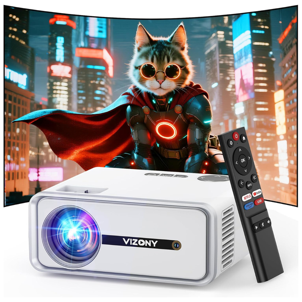 Vizony Native 1080P Smart Projector With Streaming APPs