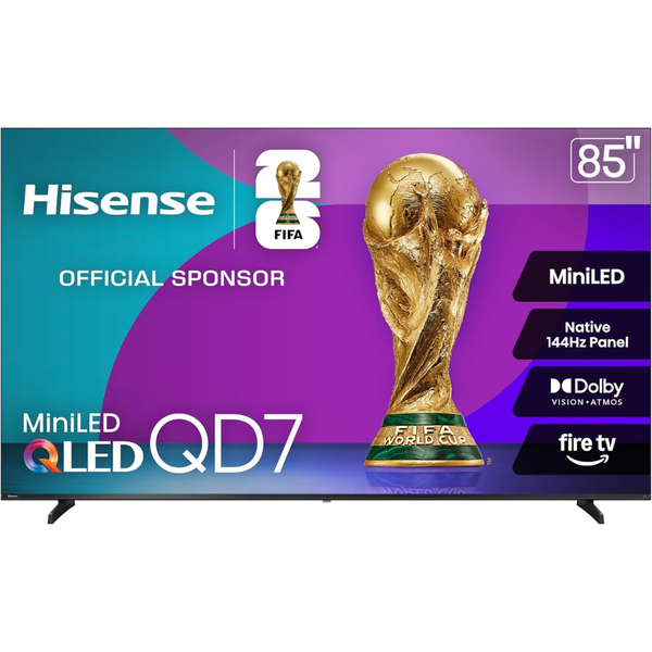 85" Hisense QD7 Series 4K Ultra HDR Smart Mini-LED QLED Fire TV (2025 Model)