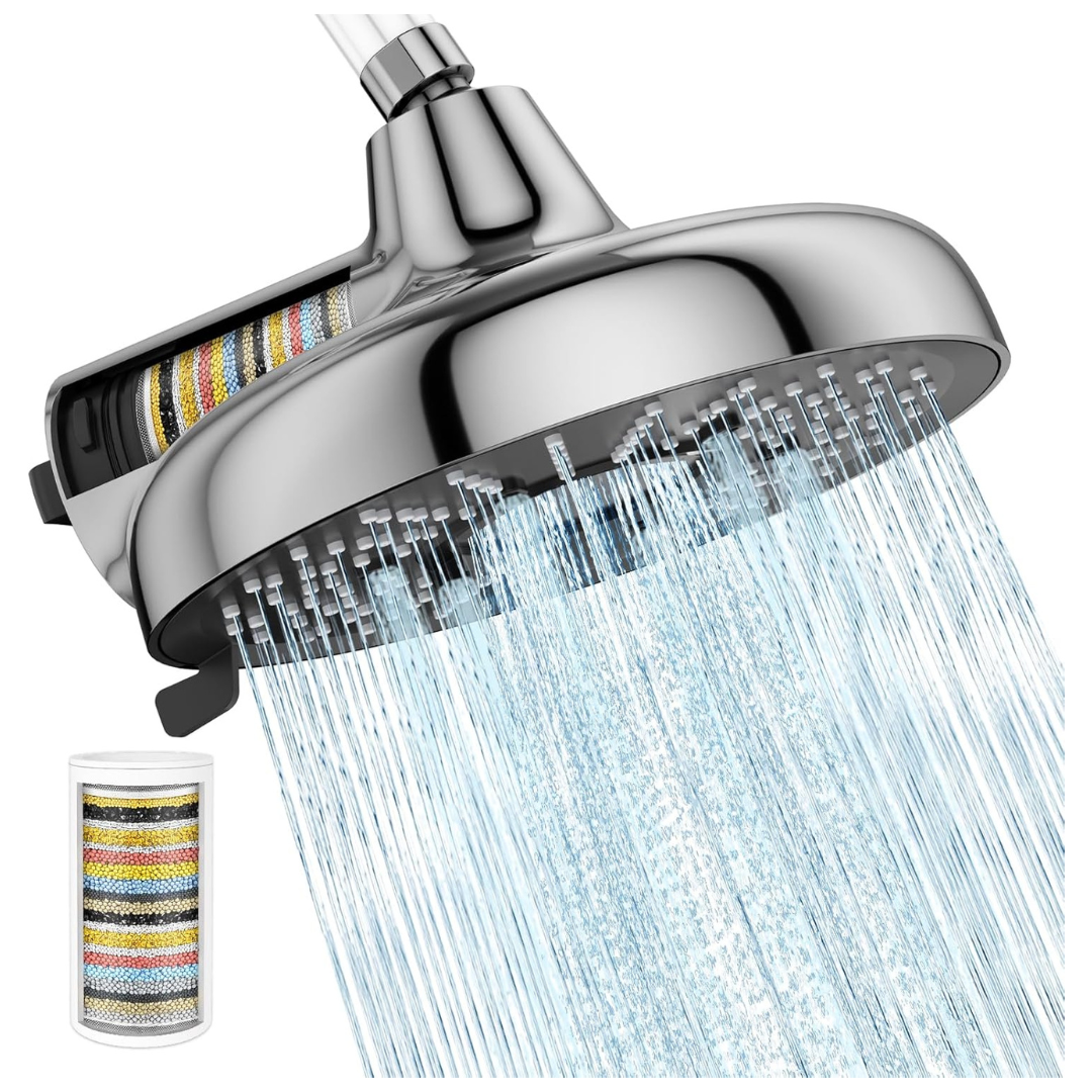 SR SUN RISE 8'' High Pressure Filtered Shower Head With Filters