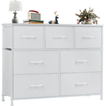 Olixis 7-Drawer Dresser with Wooden Top & Metal Frame