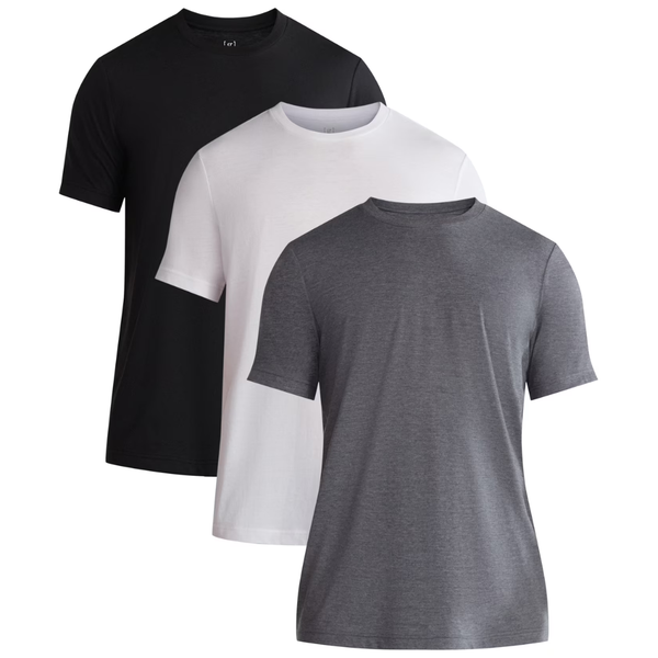3-Pack George Men's Crewneck Tee with Short Sleeves
