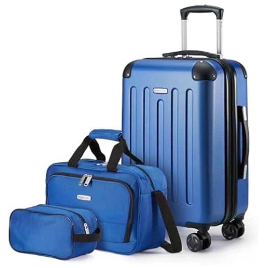 6-Piece Amazon Basics Carry-On Luggage Set (22"/15"/10")