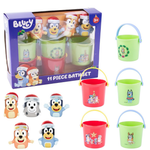 11-Piece Ginsey Bluey Holiday Bath Toys