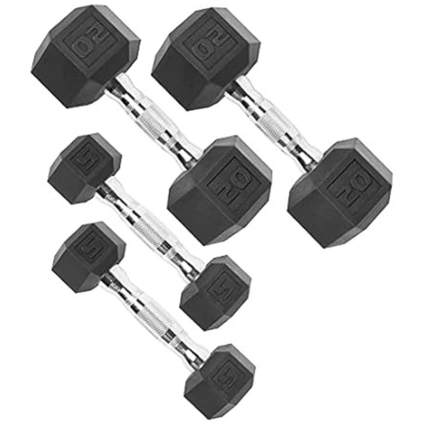 50-Lb CAP Barbell Coated Dumbbell Weight Set
