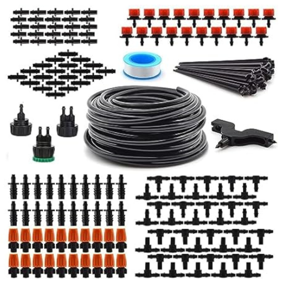 Flantor 1/4" 50ft Tubing Drip Irrigation System