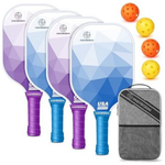 Set of 4 Mayboom USAPA Approved Pickleball Paddles with 4 Balls & Bag