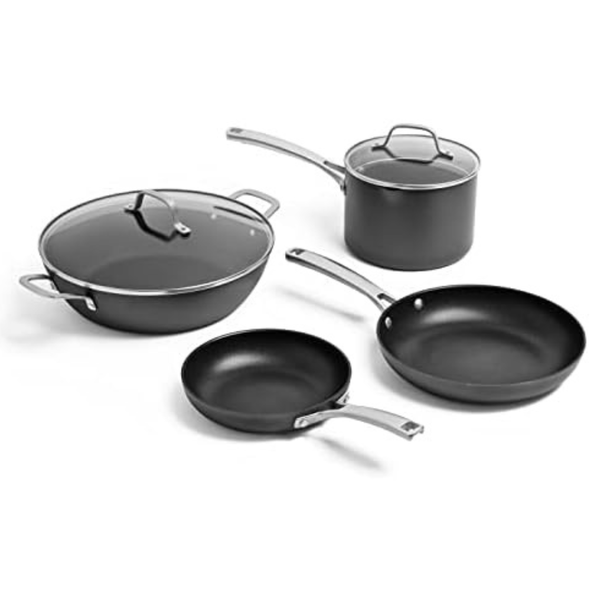 6-Piece Calphalon Classic Hard-Anodized Nonstick Cookware Set