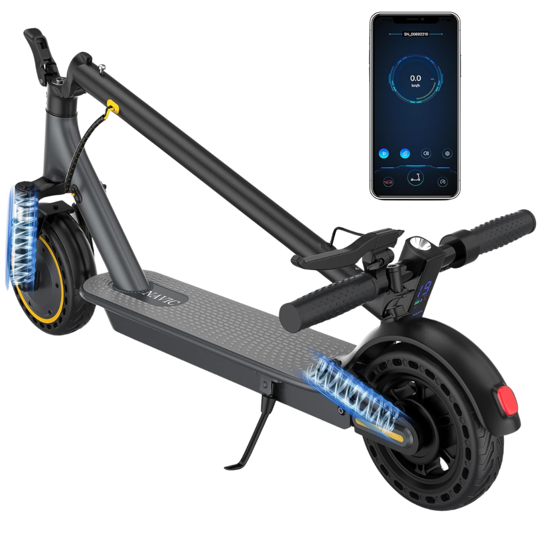 Navic Electric 8.5" Solid Tires Folding Scooter With App
