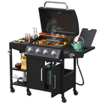 Brefac 50000 BTU 4 Burner Propane Gas Grill With 3 Tier Shelf