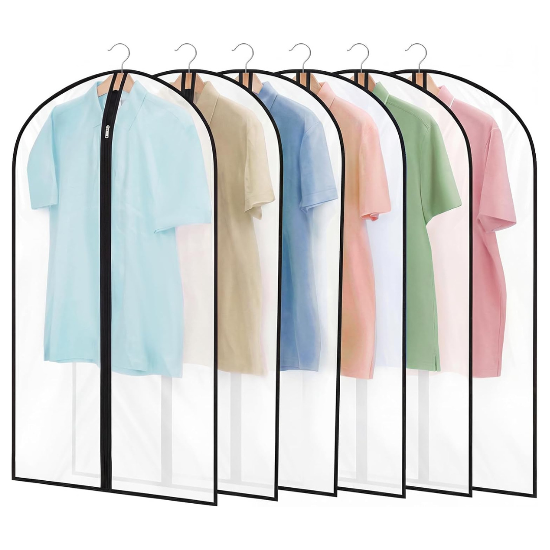 6-Pack 40" Dntorx Peva Translucent Garment Bags