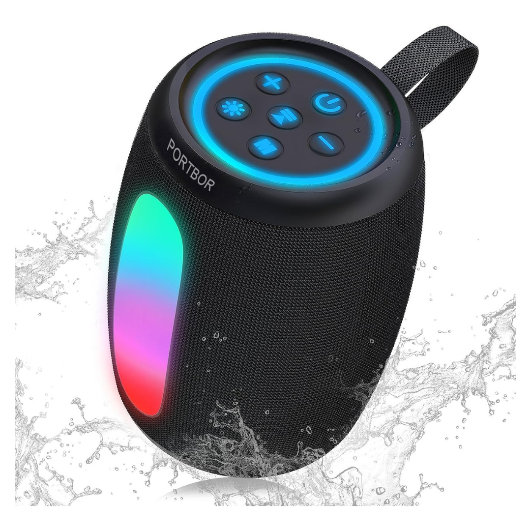 Portable Bluetooth Speaker With LED Lights & TWS Pairing