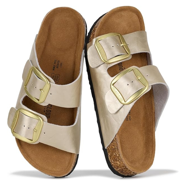 Project Cloud Genuine Womens Leather Flat Sandals