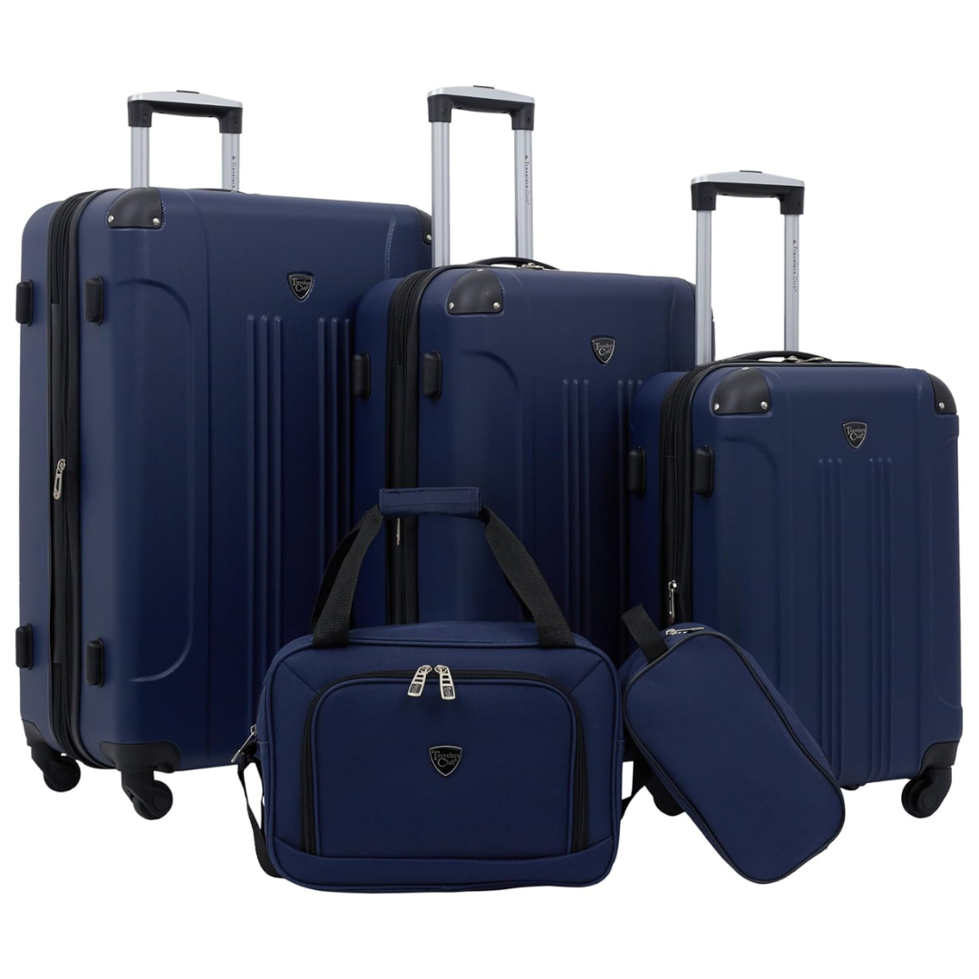 5-Piece Travelers Club Chicago Spinner Luggages Set (28"/24"/20"/15")