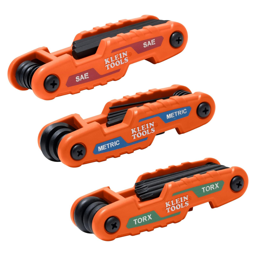 3-Piece Klein Tools 70543 Compact Folding Hex Key Set