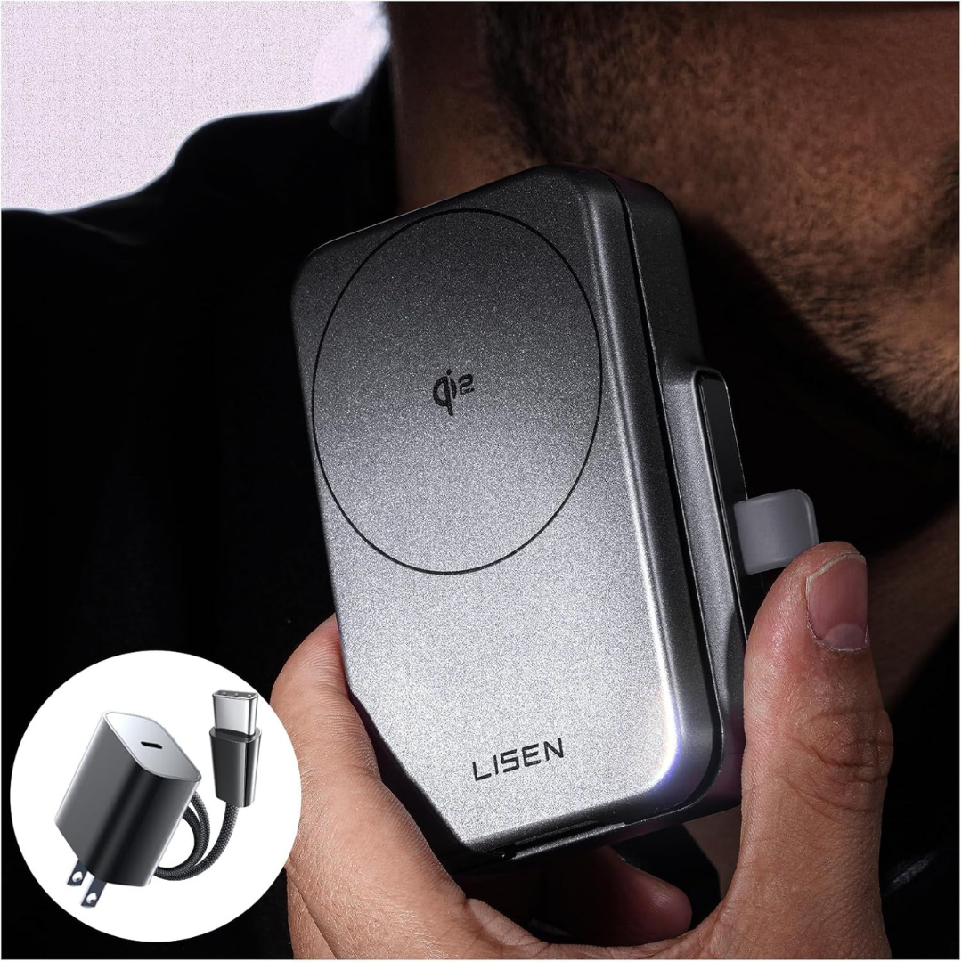 LISEN 3-in-1 Qi2 MagSafe 15W Fast Charging Station