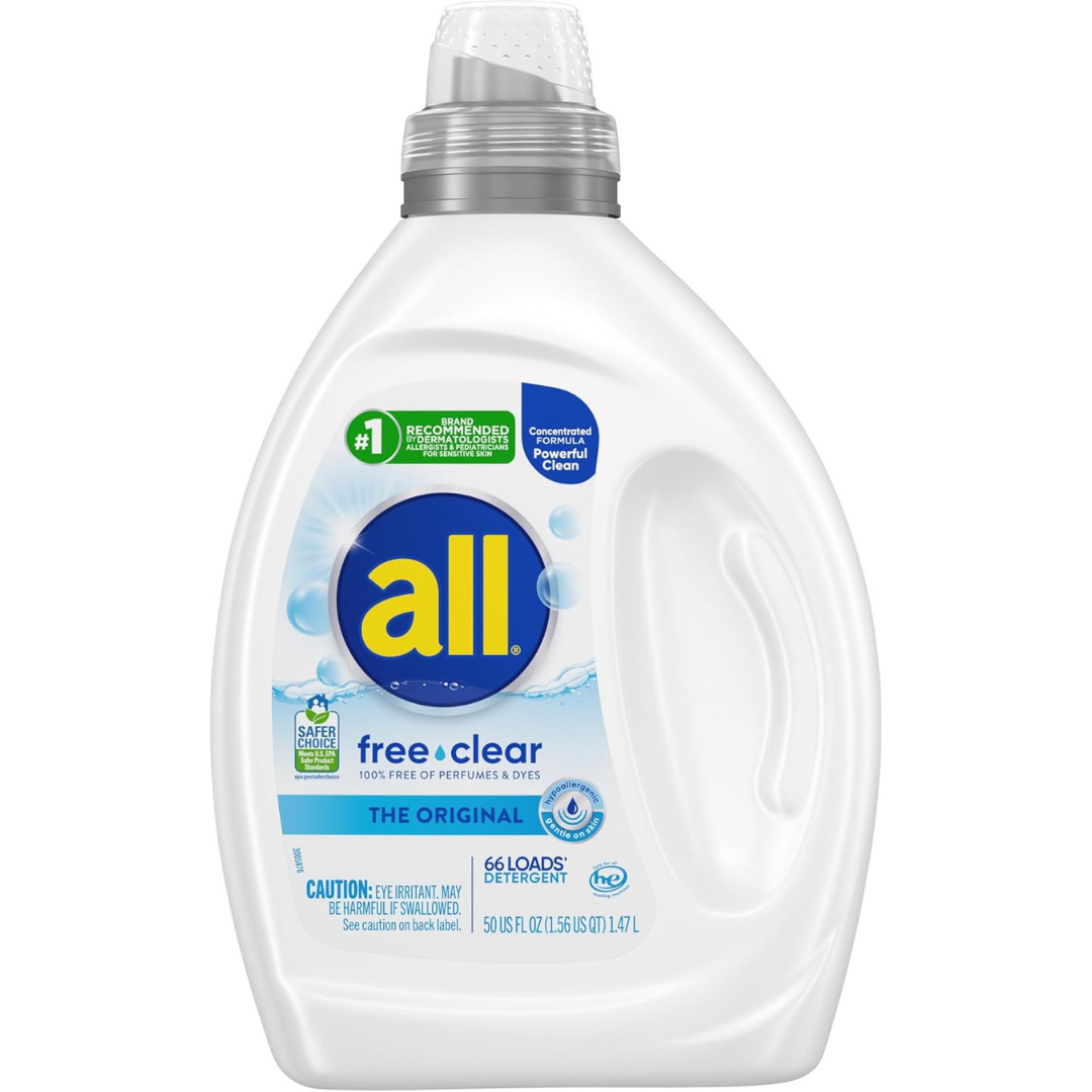 50-Oz All Liquid Free Clear Laundry Detergent (66 Loads)