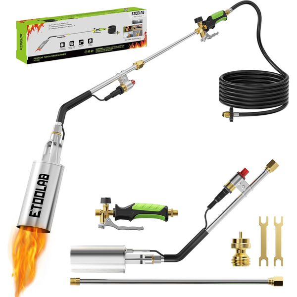 Propane Weed Torch Burner Kit With Self-Igniter & Turbo Trigger
