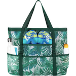 Women's Extra Large Mesh Beach Bag With 9 Pockets