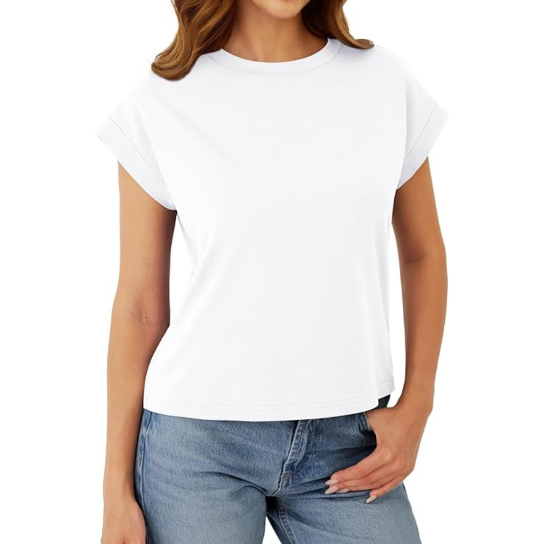 Women's Cotton Cap Short Sleeve Summer Tops (Various)
