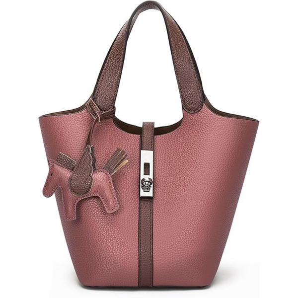 Kadynow Women's Vegan Leather Bucket Purse